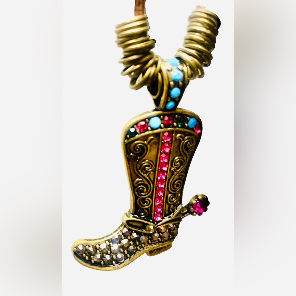 Boho Cowboy boot Necklace